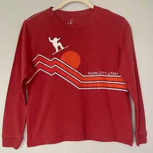 Peek Red Long Sleeve Snowboard Graphic Tee